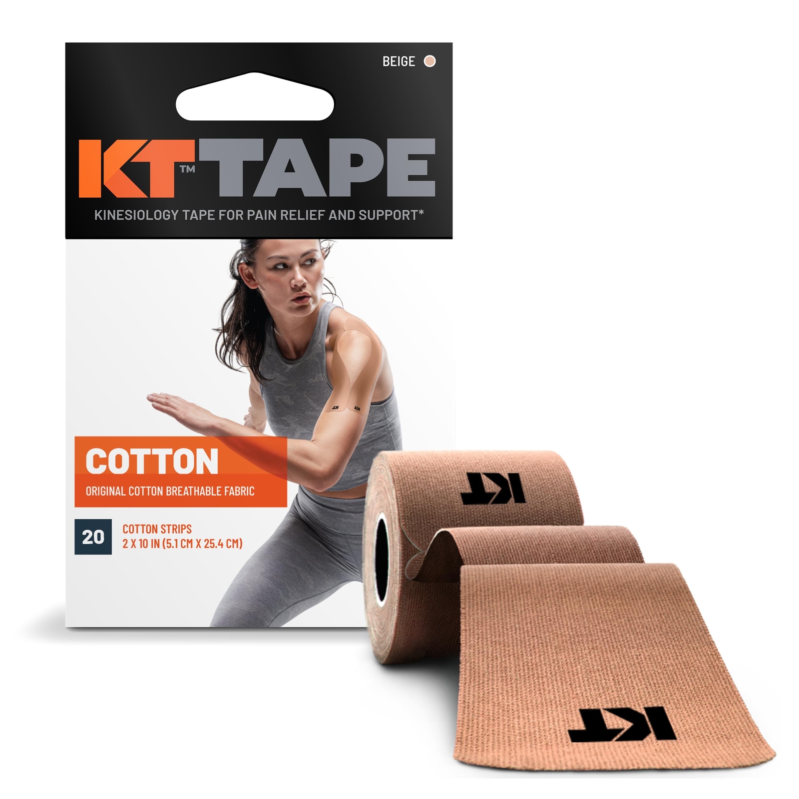 KT Tape Original Elastic Sports Tape for Pain Relief and Muscle Support 20 St…