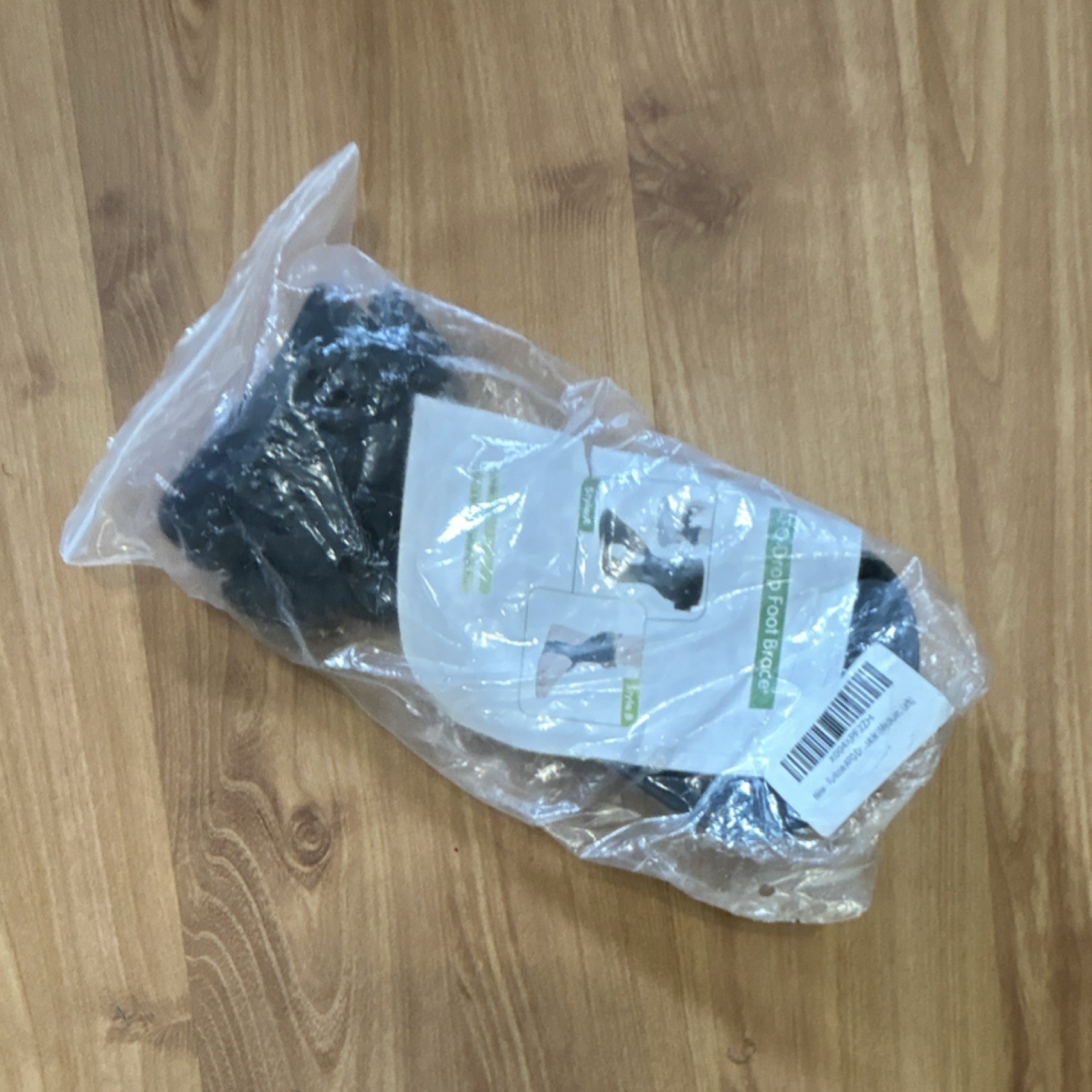 Adjustable Plastic Ankle-Foot Brace for Immobilization Black Size L