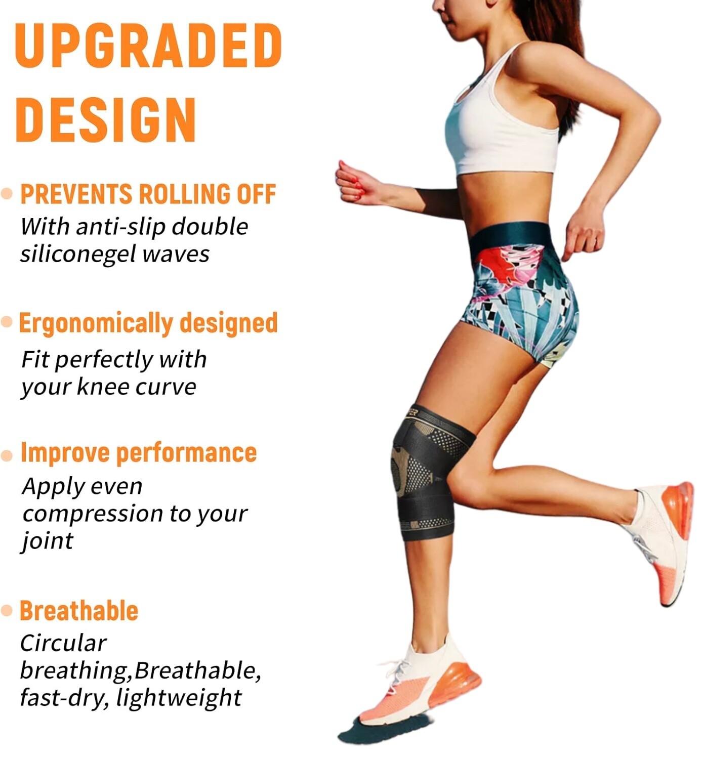 Copper Knee Brace Support Compression Sleeve Sport Joint Arthritis Pain Relief