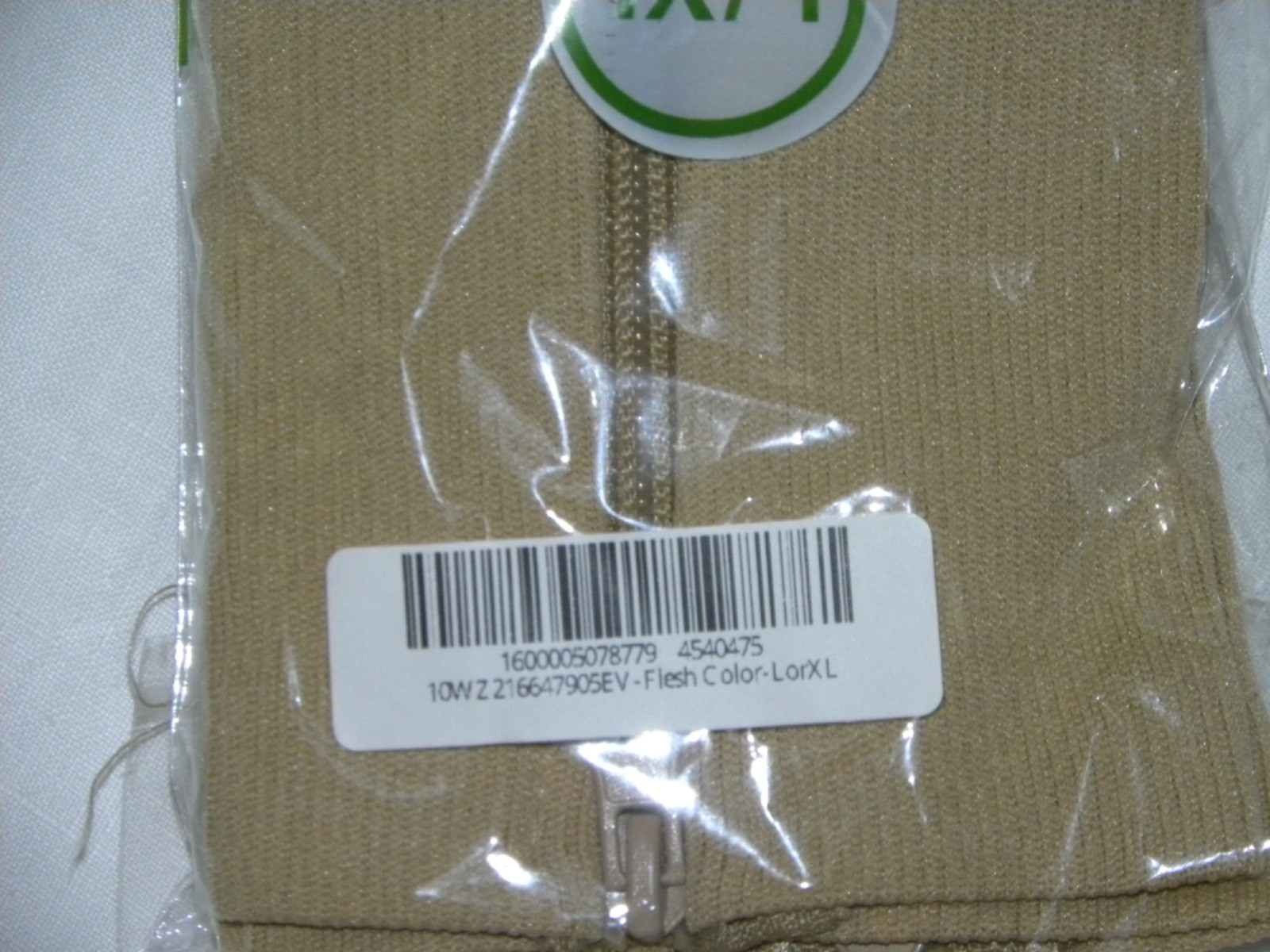 One Pair Zipper Open Toe Compression Leg Ankle Support Sock Size L/XL NEW