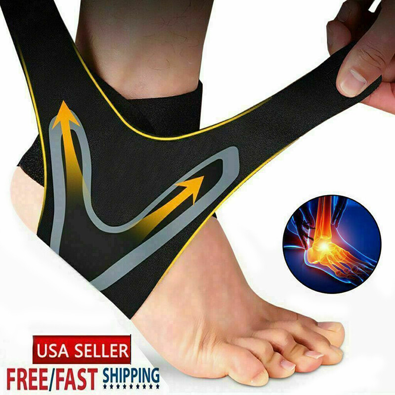 Sports Ankle Support Brace Compression Wrap Plantar Fasciitis Foot Pain Relief