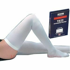 T.E.D Thigh-Length Continuing Care Anti-Embolism Stockings, Large Regular, White