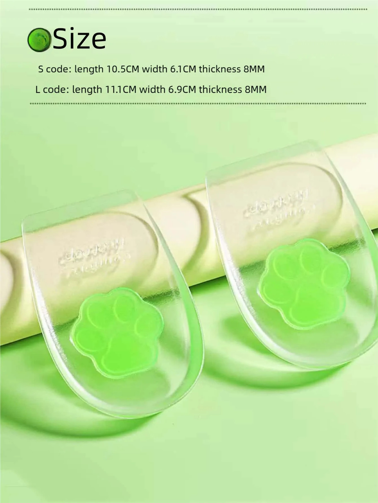 1 Pair of Silicone Heel Pads, Suitable for Men and Women with Bone Spurs, Protec