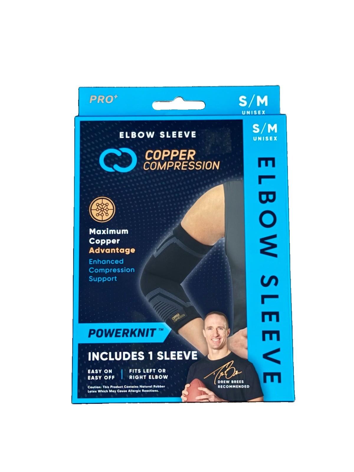 Elbow Sleeve Pro + Copper Compression S/M New