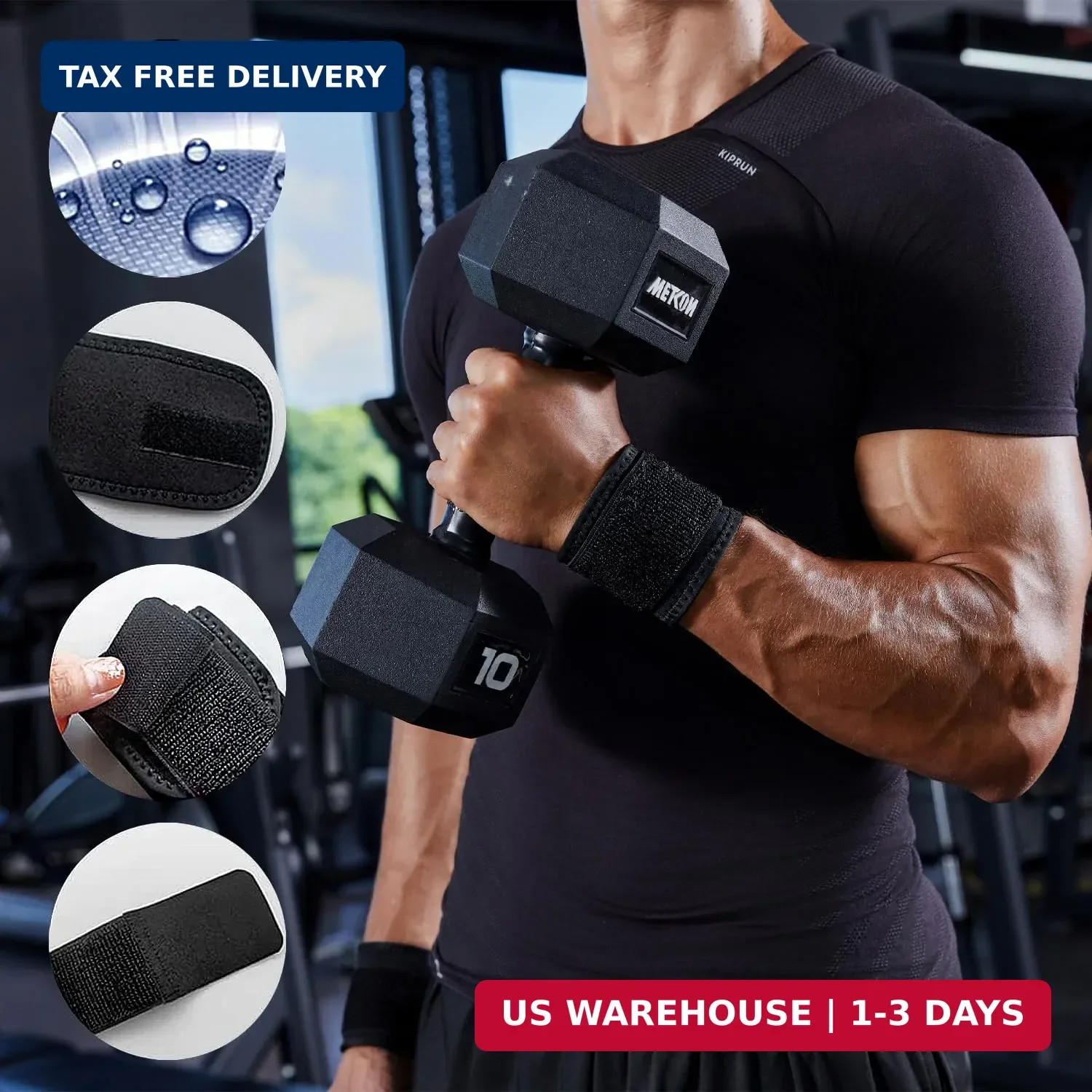 YUNYILAN 2 Pack Wrist Brace Adjustable Wrist Support Wrist Straps for Fitness We