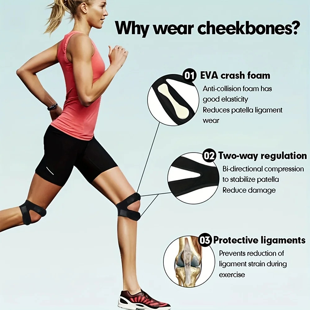 WRELS Patella Knee Strap Sports Kneepad Adjustable Knee Band Professional