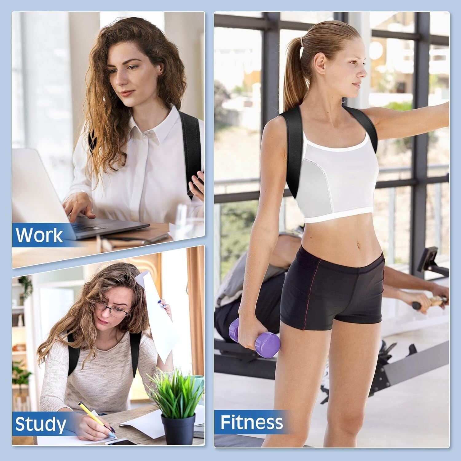 Adjustable Posture Corrector Unisex Back Brace Upper Spine Support Hunchback