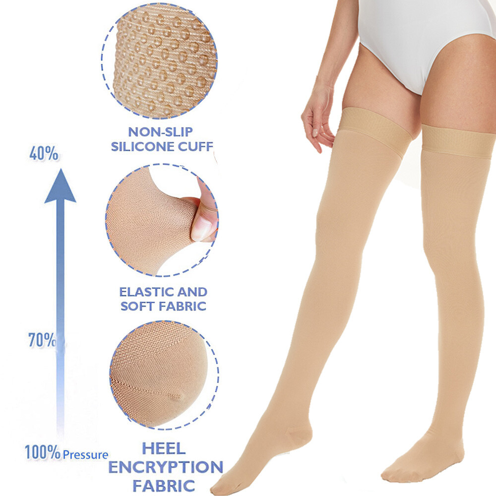 Extra Long Compression Socks Thigh High Over the Knee High Plus Size Stockings