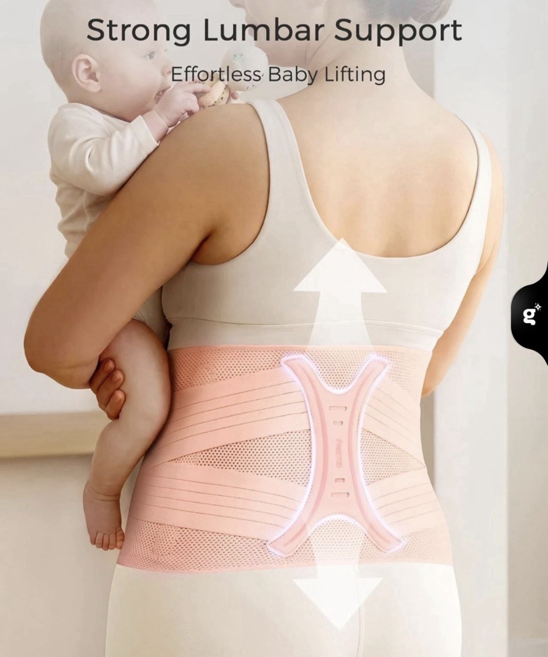 Women’s Pink Adjustable Abdominal & Lumbar Back Support Belt Brand – New – Large