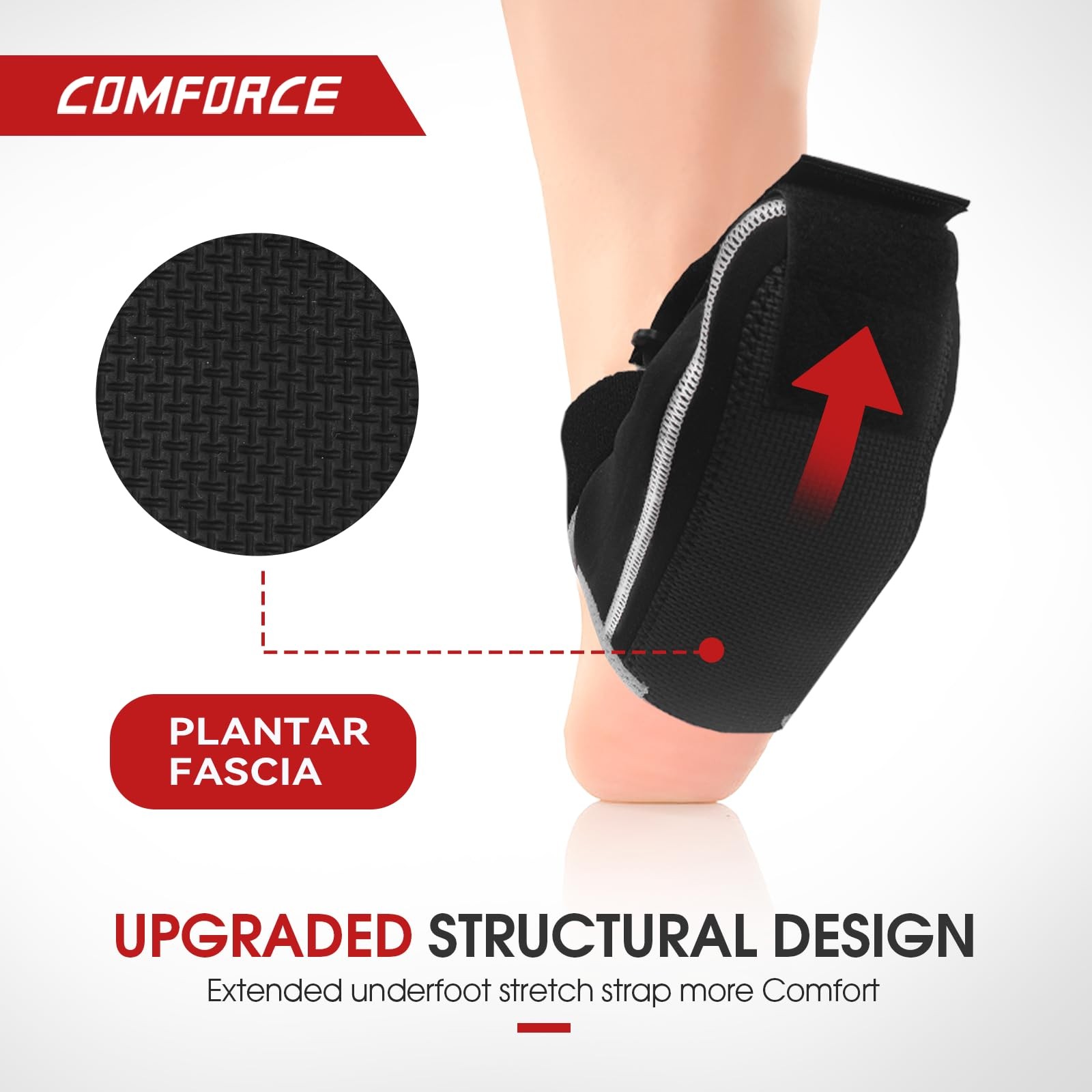 Férula nocturna para fascitis plantar, calcetín ajustable para fascitis plantar