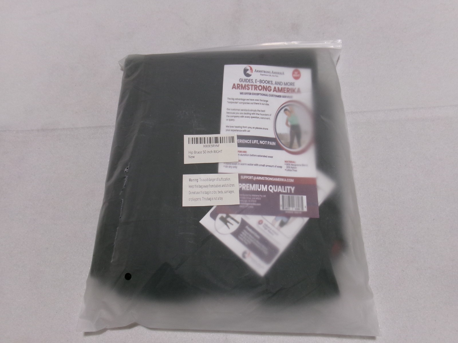 H1035 ARMSTRONG AMERIKA Hip Brace (Right) Black Size 50 Inch