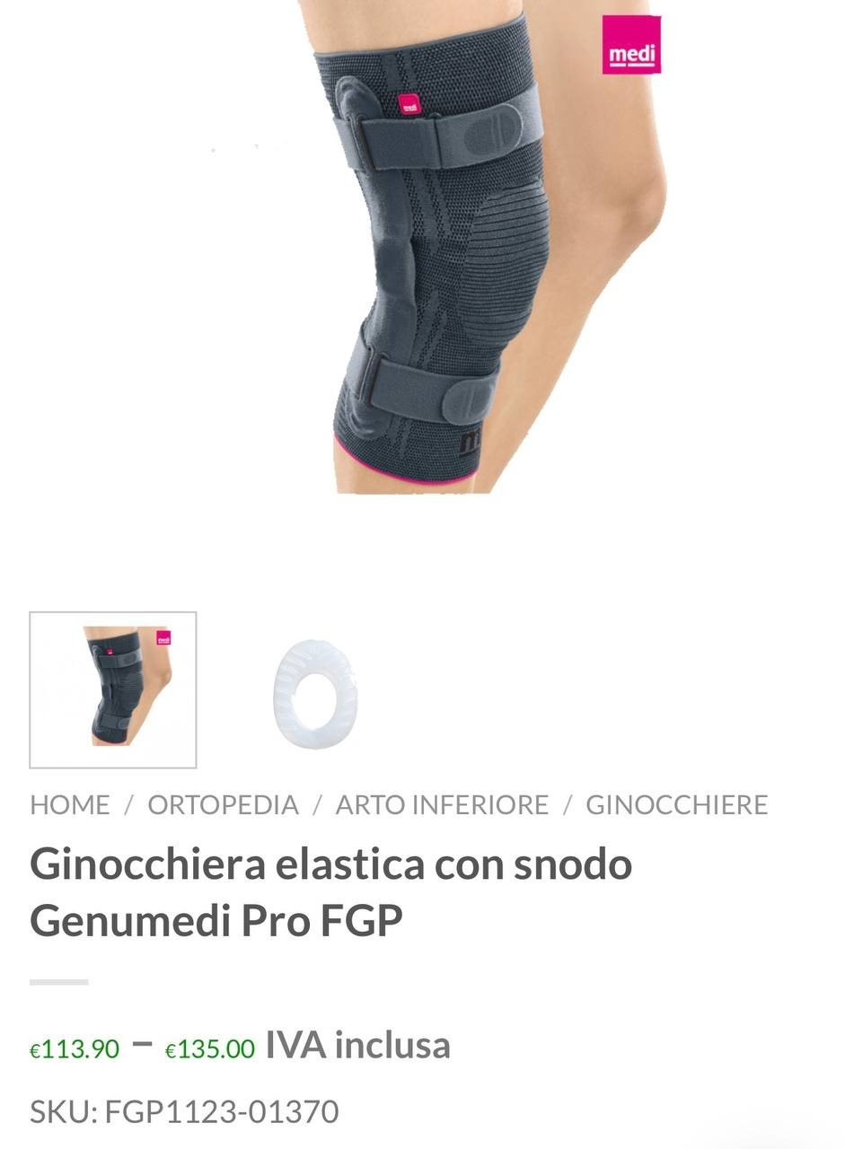 Genumedi Pro Medium Orthopedic Elastic Knee Pad with Joint Size 5, V Size