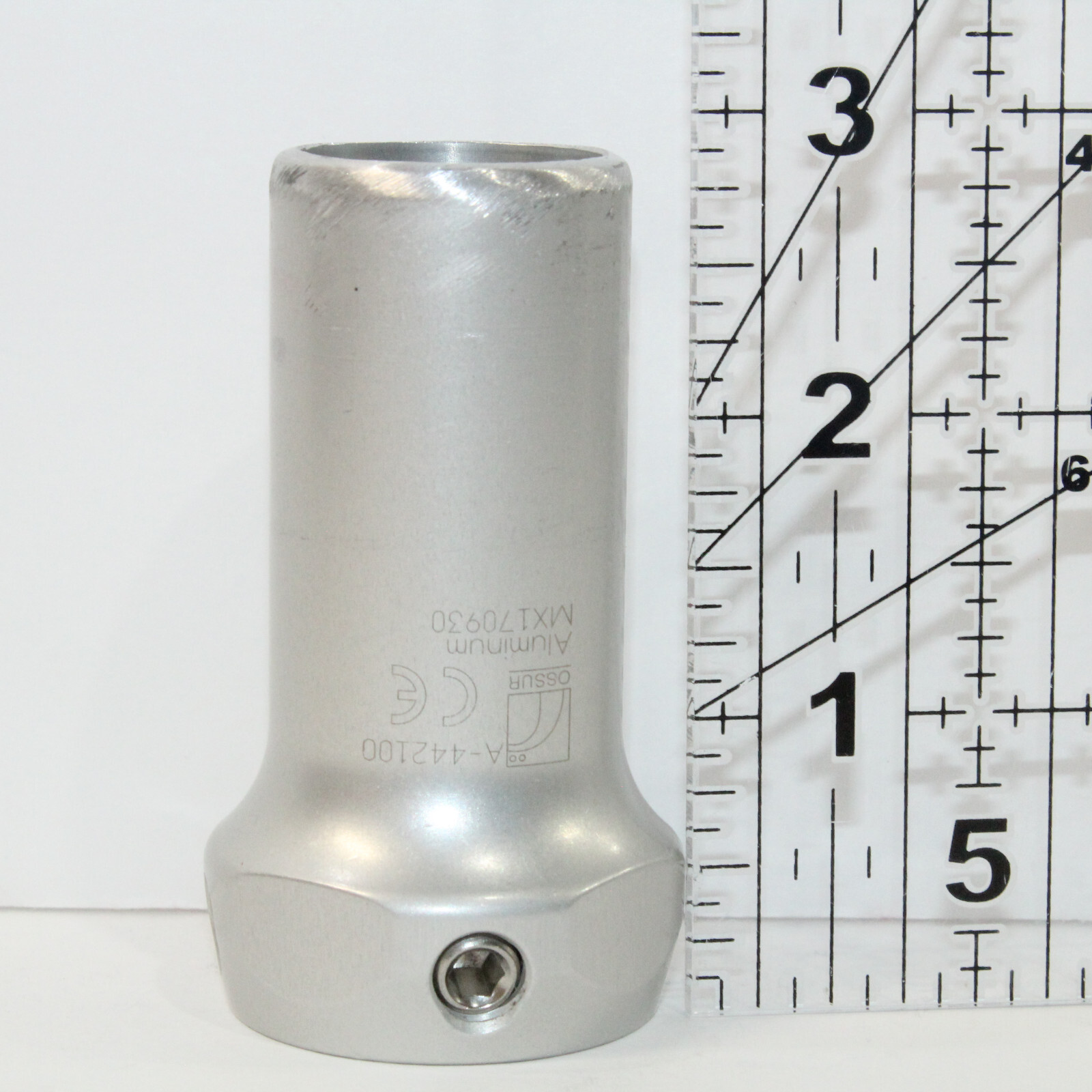 OSSUR A-442100 PROSTHETIC SHORT FEMALE SINGLE ADAPTER – 74mm 2.9″ Aluminum