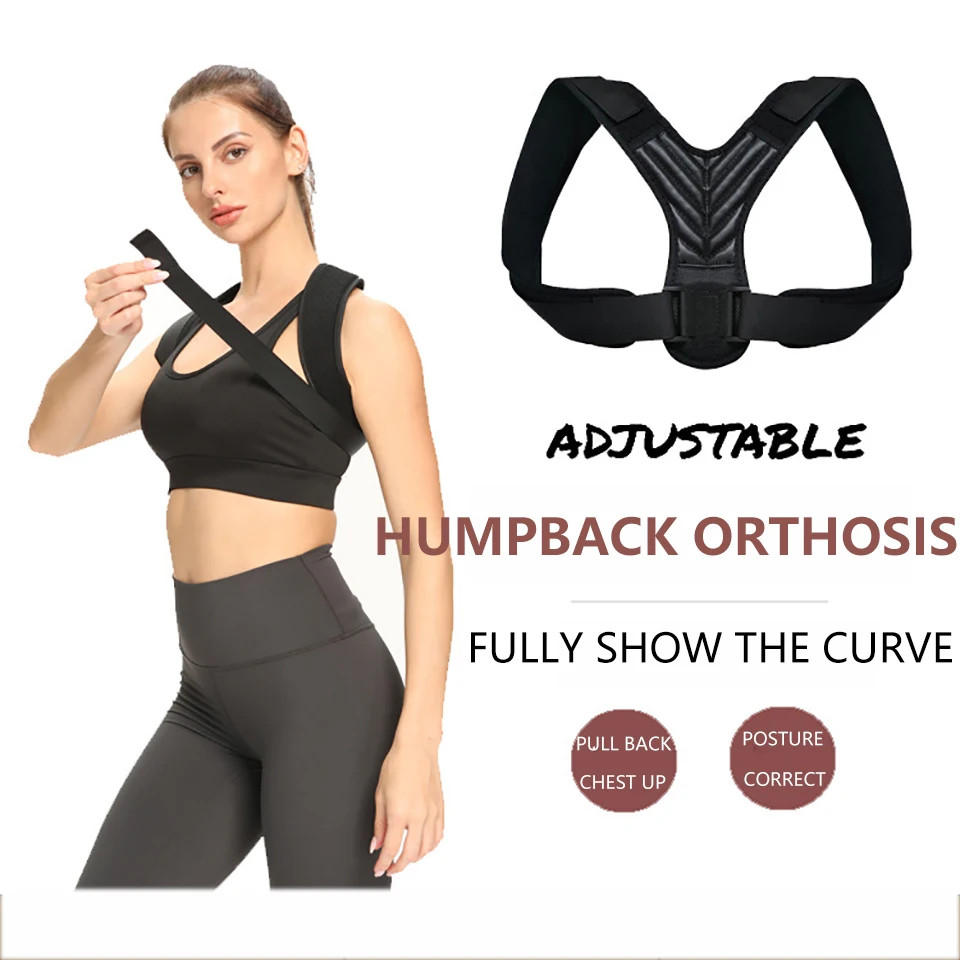 Lumbar Posture Corrector Back Brace for Men & Women – Adjustable Orthopedic Back