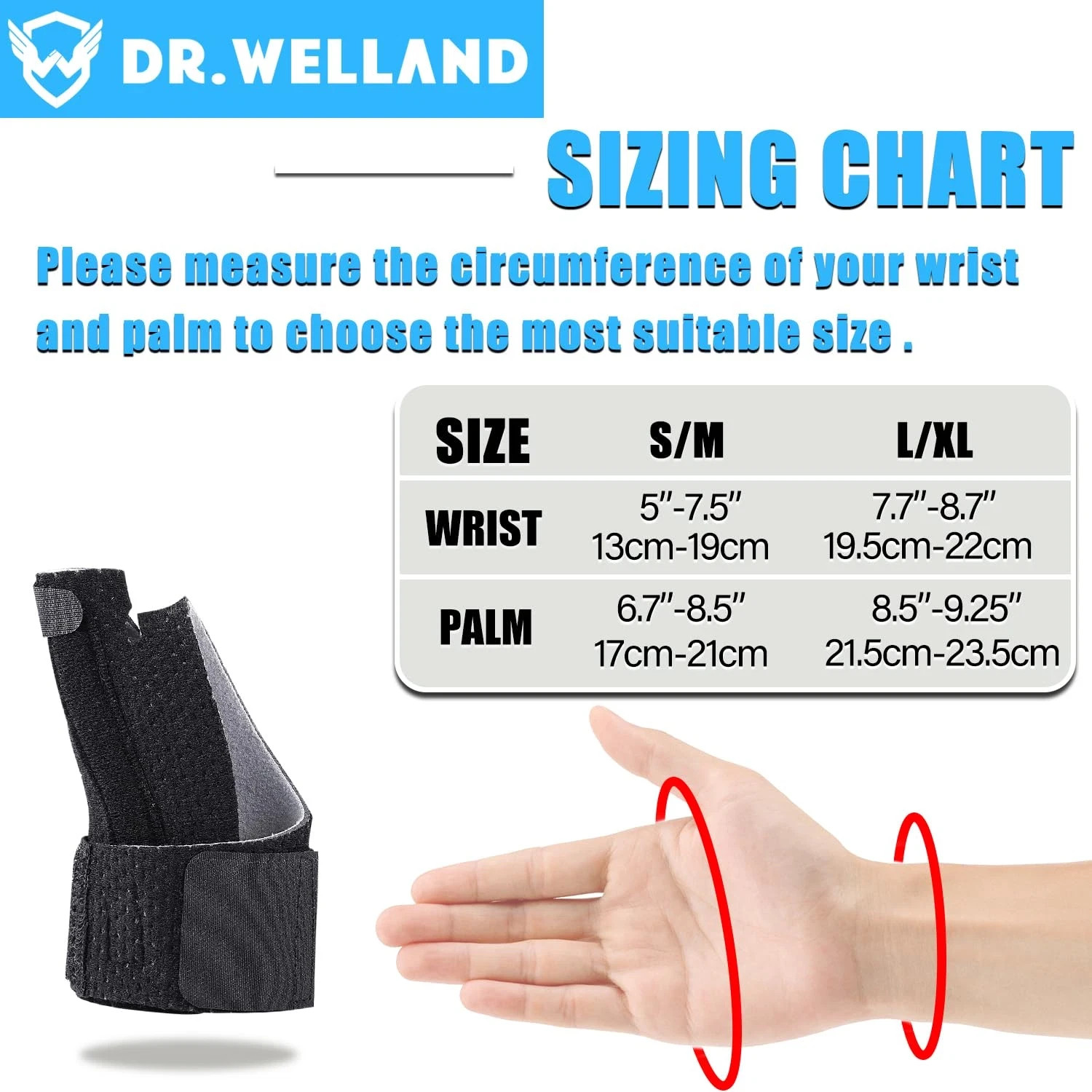 Reversible Thumb&Wrist Stabilizer Splint, Pain Relief Breathable L/XL