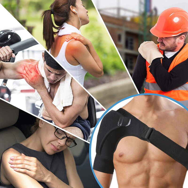 Left/Right Shoulder Brace Rotator Adjustable Cuff Support Relief Pain Belt 1-2PC