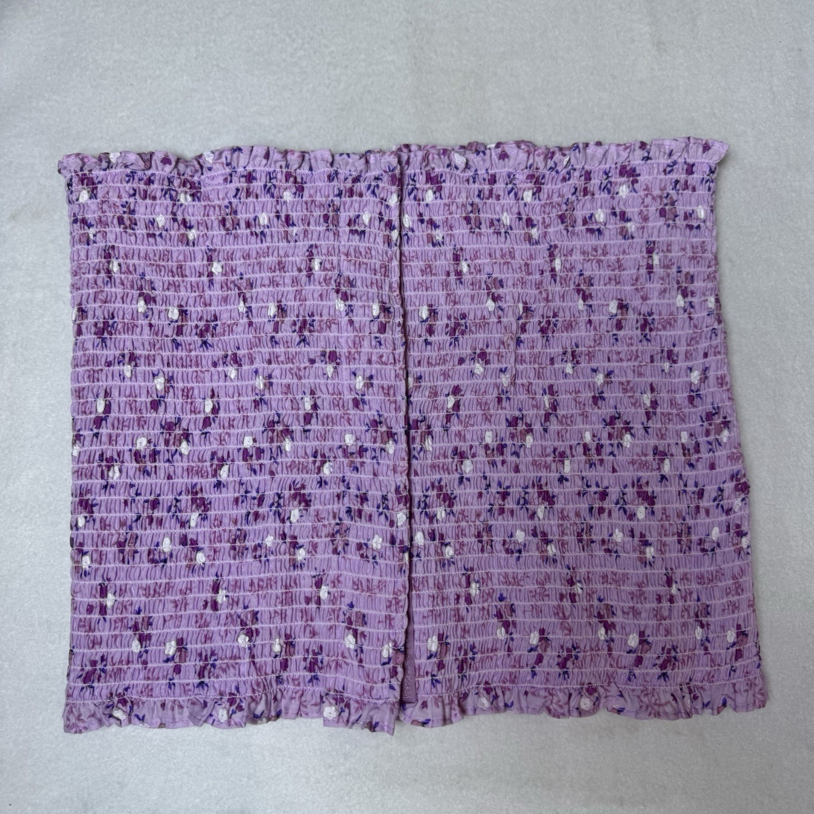 Expand-a-Band EAB Breast Binder Womens Size XL Purple Floral Strapless Top