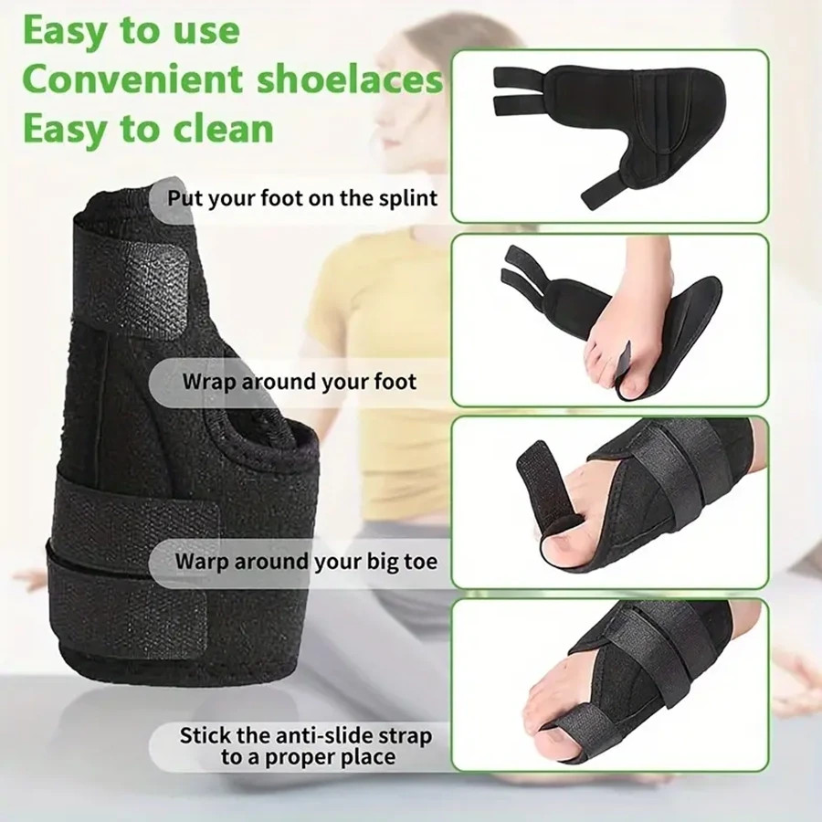 Big Toe Corrector, Built-In Metal Plate, Non-Surgical Hallux Valgus Pad