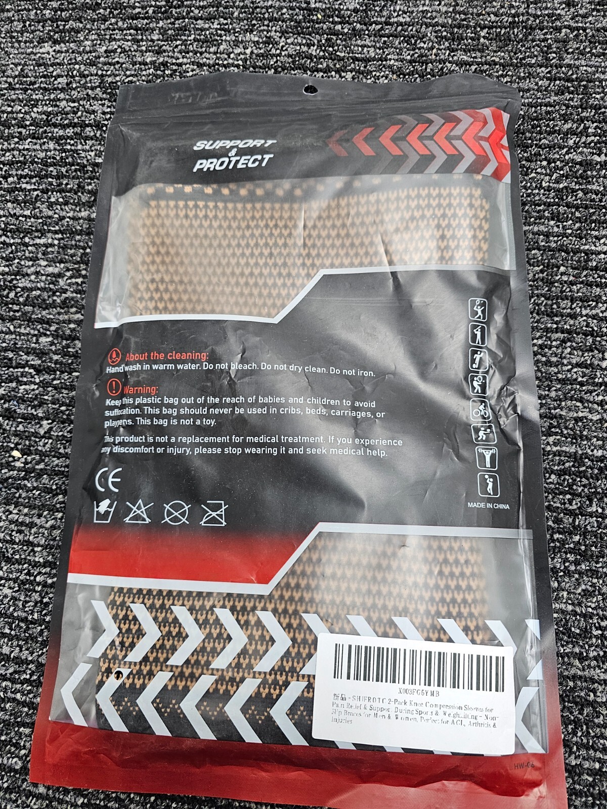 (QTY 2) SHIFROTC Knee Compression Sleeves Pain Relief&Support Sports&Weight XL