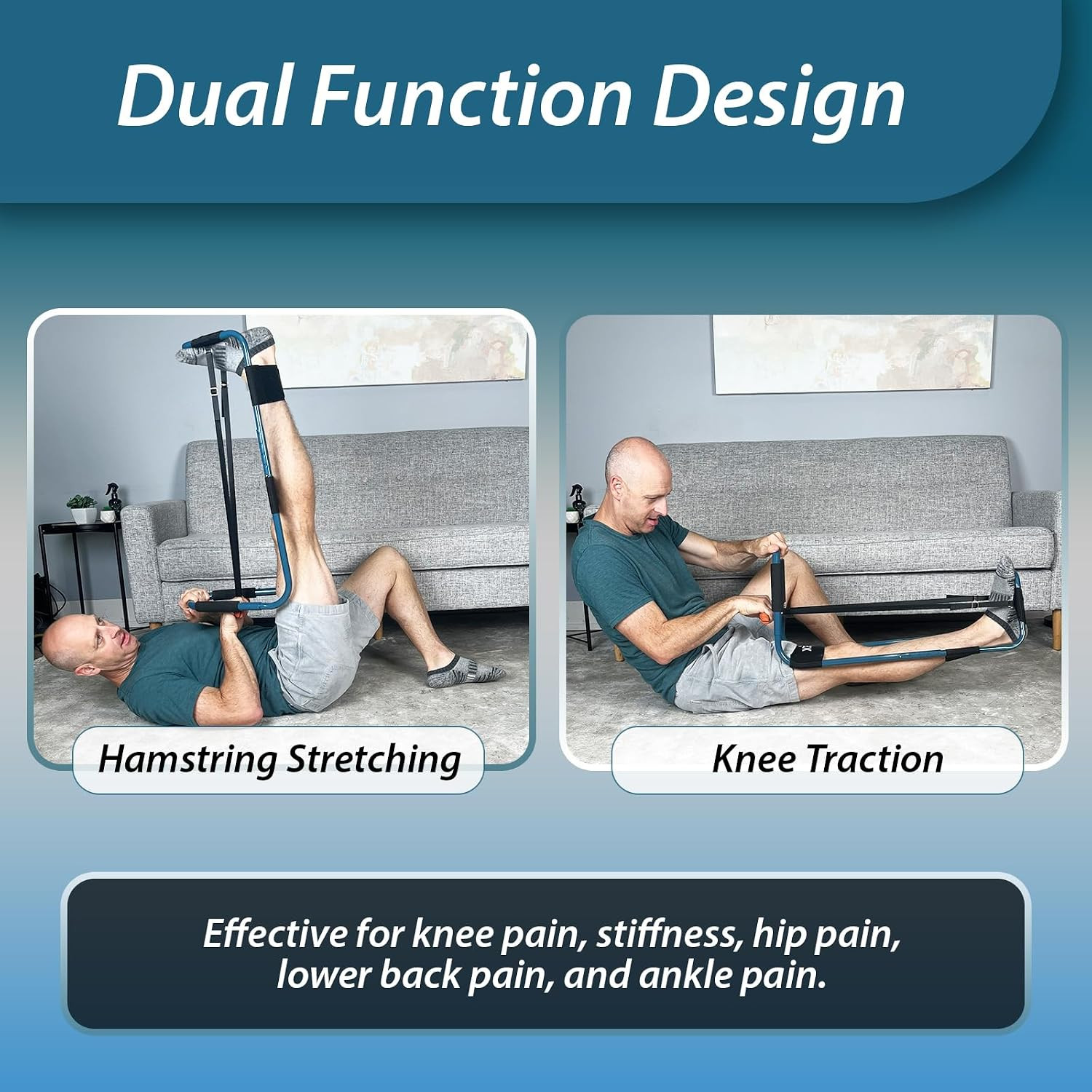 Flex Frame Knee & Hamstring Stretching Device – Adjustable Leg Traction for Knee
