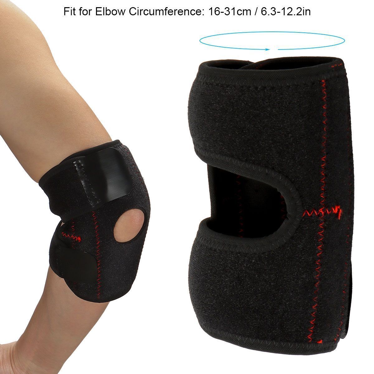 Elbow / Finger Brace Support Compression Sleeve Tennis Golfer Gym Arthritis Pain