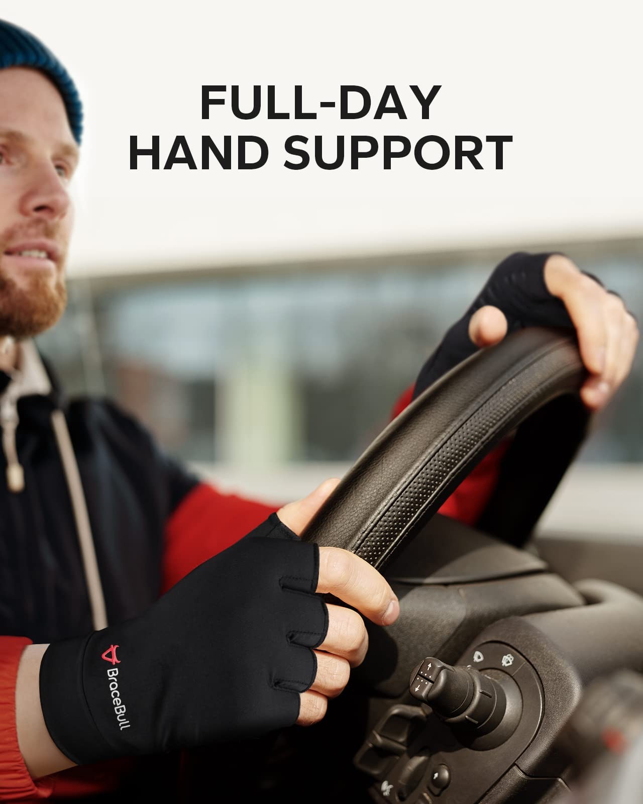 Compression Arthritis Gloves 2 Pack Fingerless Hand Support