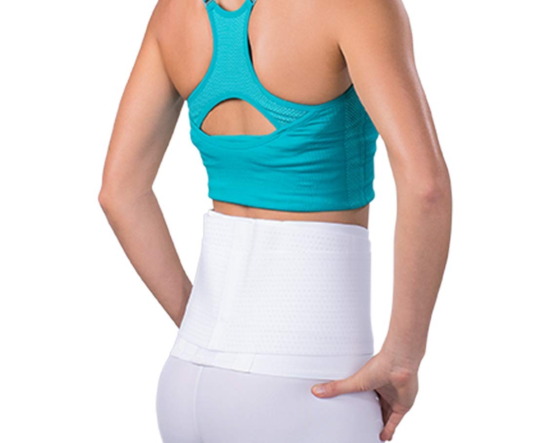 Saunders Sport All Back Support White Compression Shorts Womens Large Waist 32