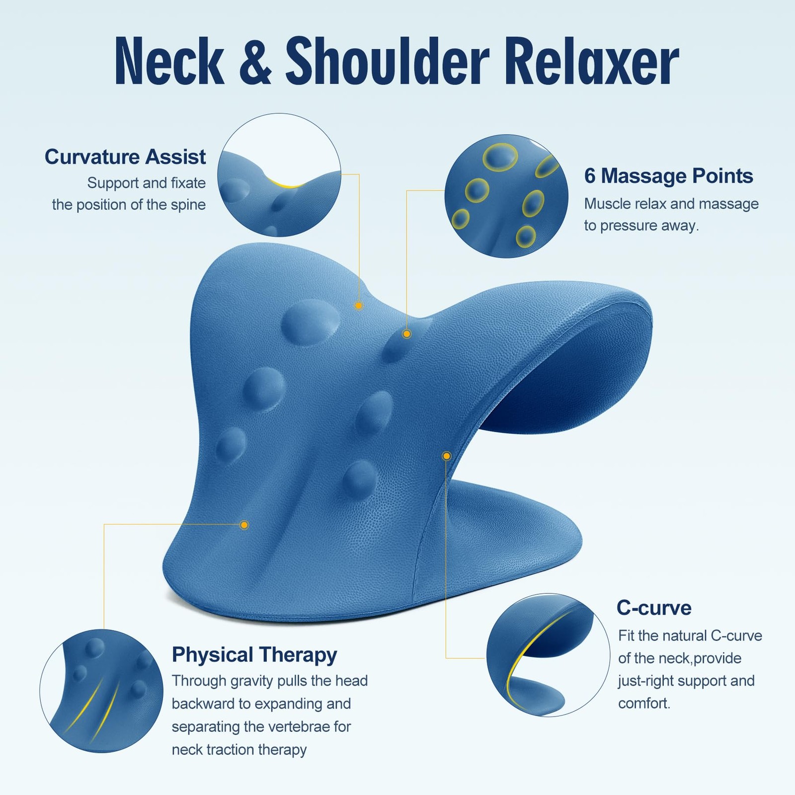 ComfortLife Neck Stretcher for Pain Relief, Neck and Shoulder Relaxer Cervica…
