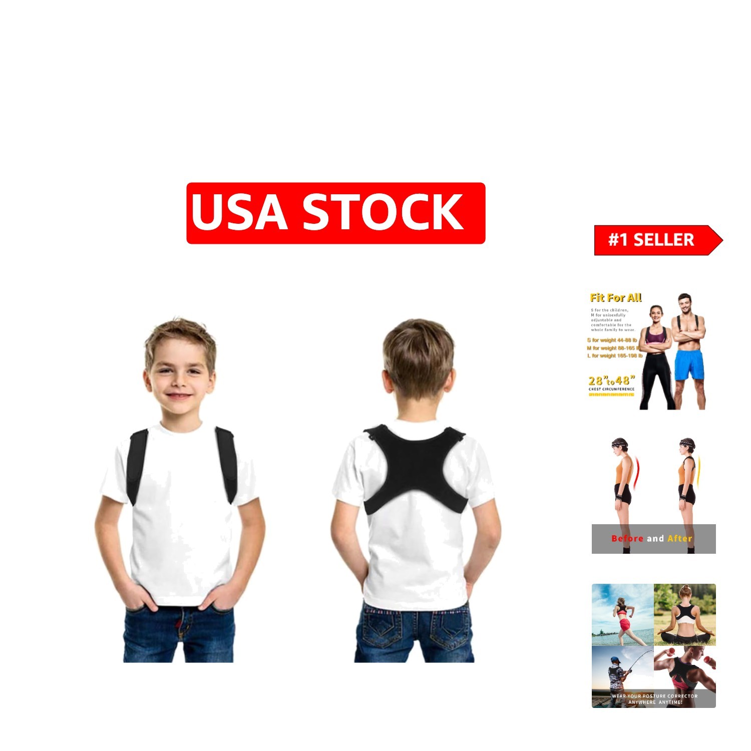 Multi-Functional Posture Corrector with Soft Neoprene – For All Day Comfort