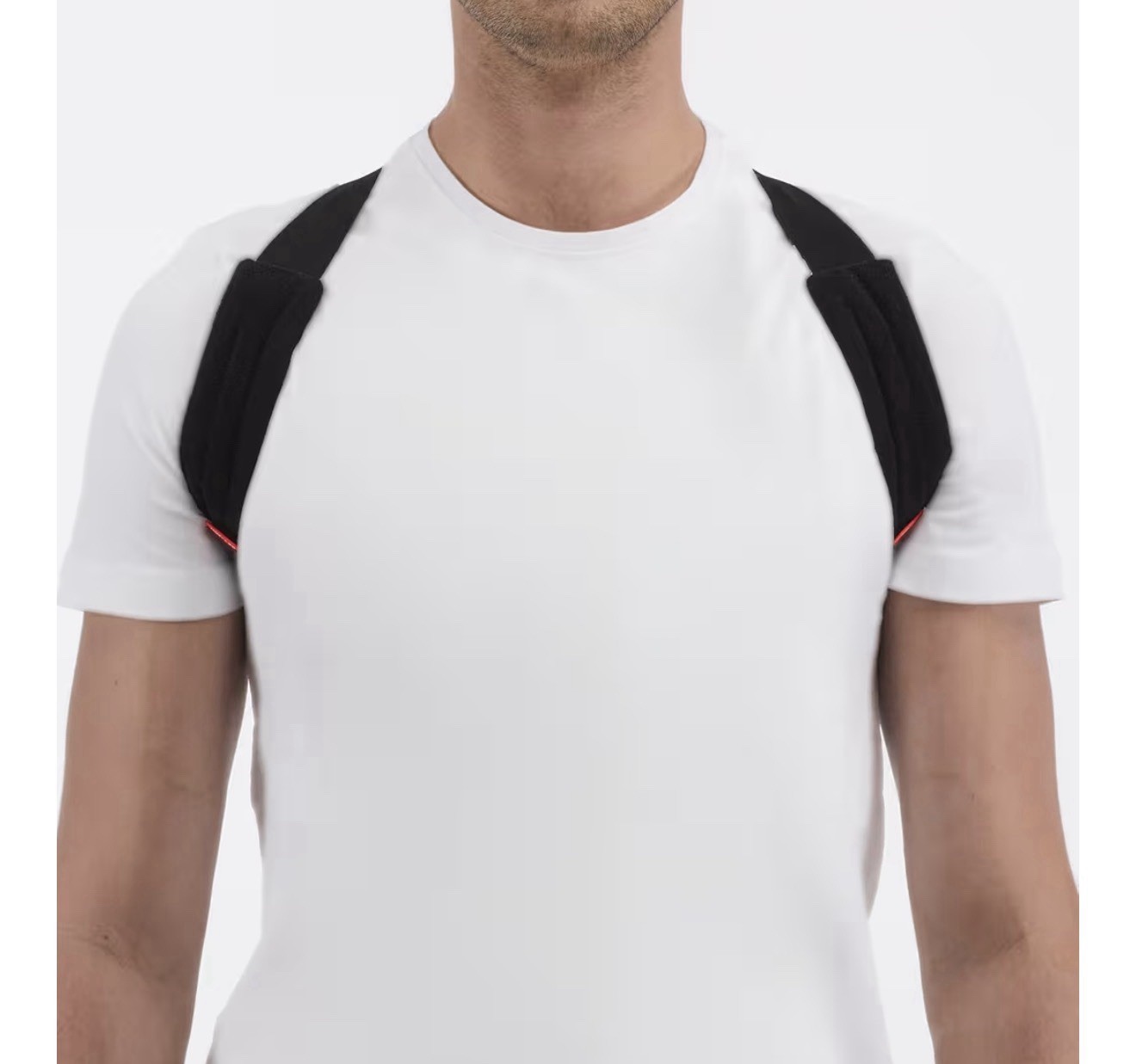 Mueller Adjustable Posture Corrector Black Cotton Unisex One Size Fits Most