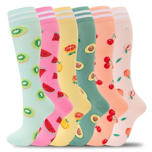 Compression Socks for Women Men Support Circulation Small-Medium 05-6pairs-03