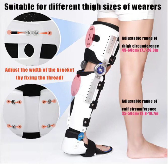 Knee Brace for Post-Op Immobilization & Stabilization Adjustable Collateral Bars