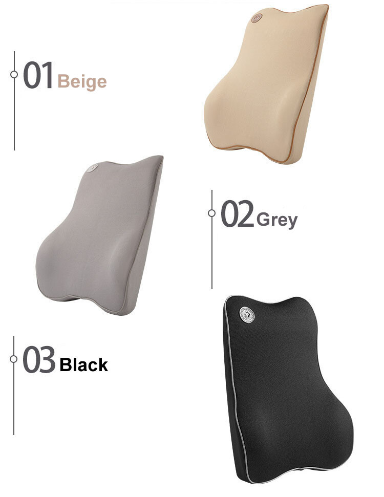 Lumbar Support Pillow/Back Cushion, Memory Foam Orthopedic Backrest for Car Seat