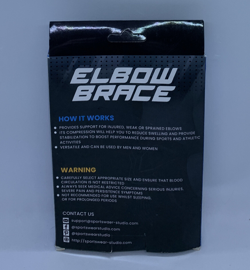 Sportswear Studio Elbow Brace, 1 Pair, 4K Compression, Large