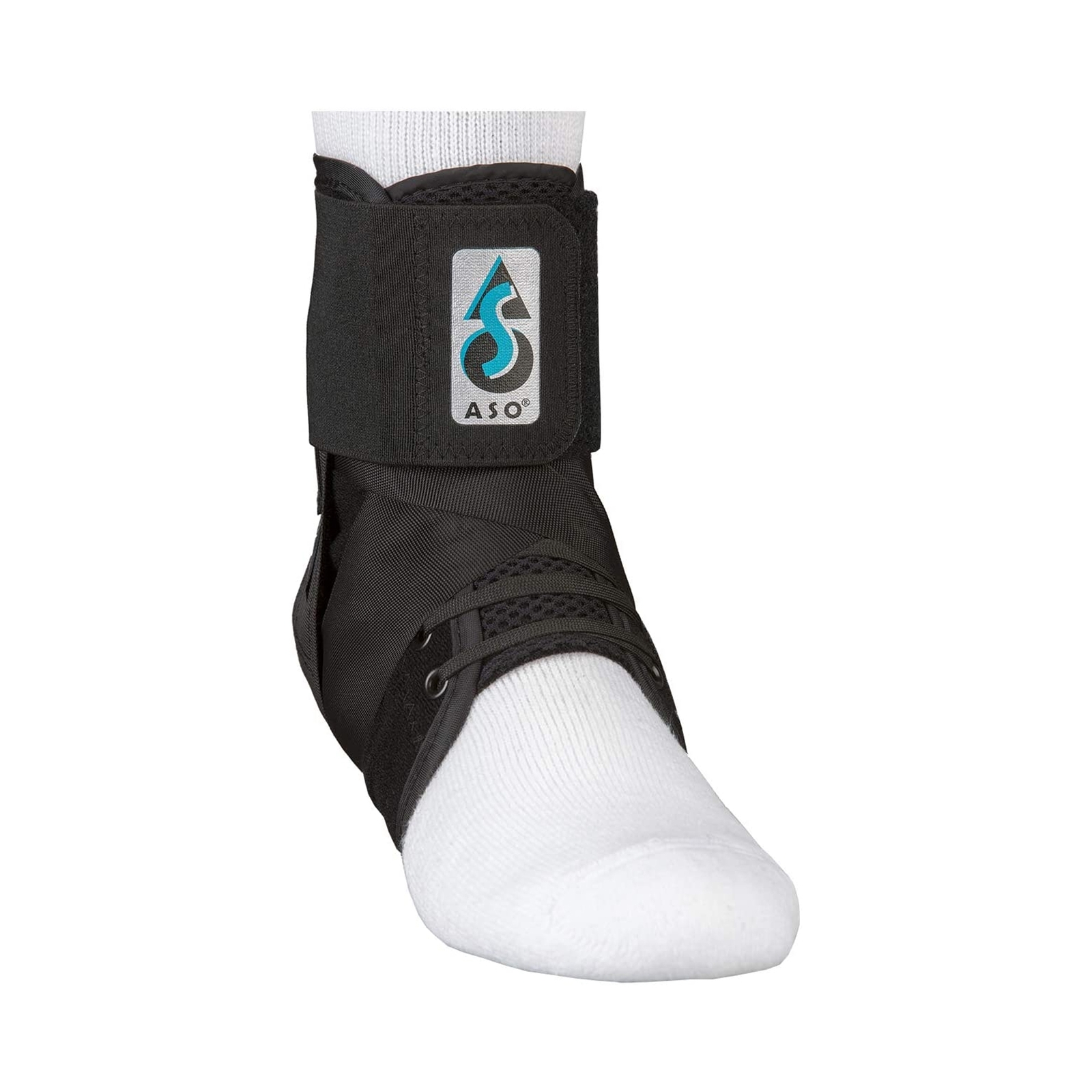 ASO Speed Lacer Black Ankle Brace Large Lace Up for the Foot 223615