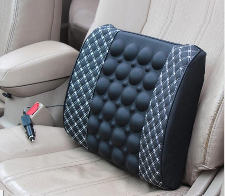 Car Massage Cushion Lumbar Back Electric Waist Seat Support Pillow Massager Neck
