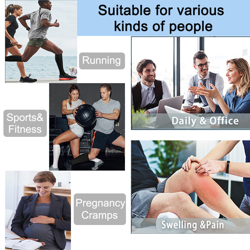 Women Mens Knee High Compression Socks 20-30mmHG Stockings Support Brace Sports