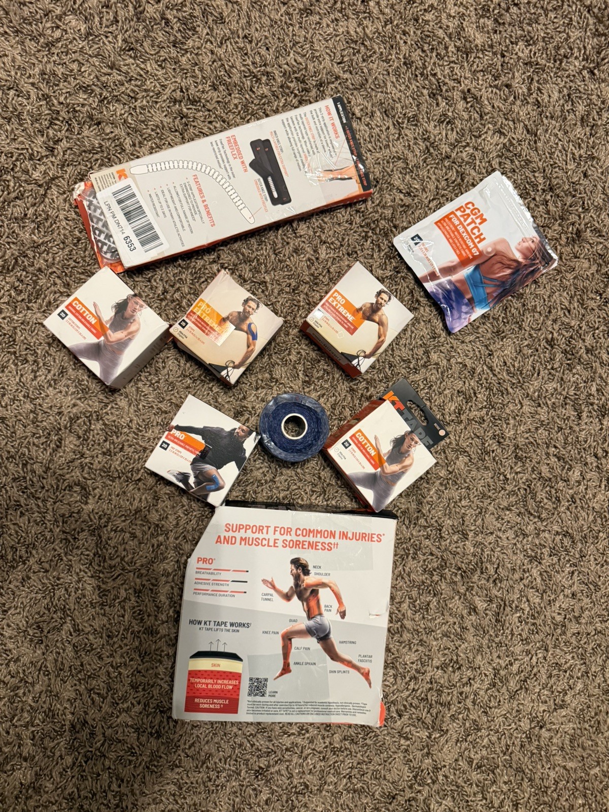 KT Tape & KT Health Lot – Kinesiology Tape, Blister & Foot Care Used 5% some new