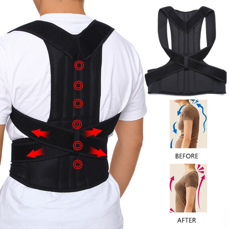 Back Posture Corrector Shoulder Straight Support Brace Belt Therapy Men Women