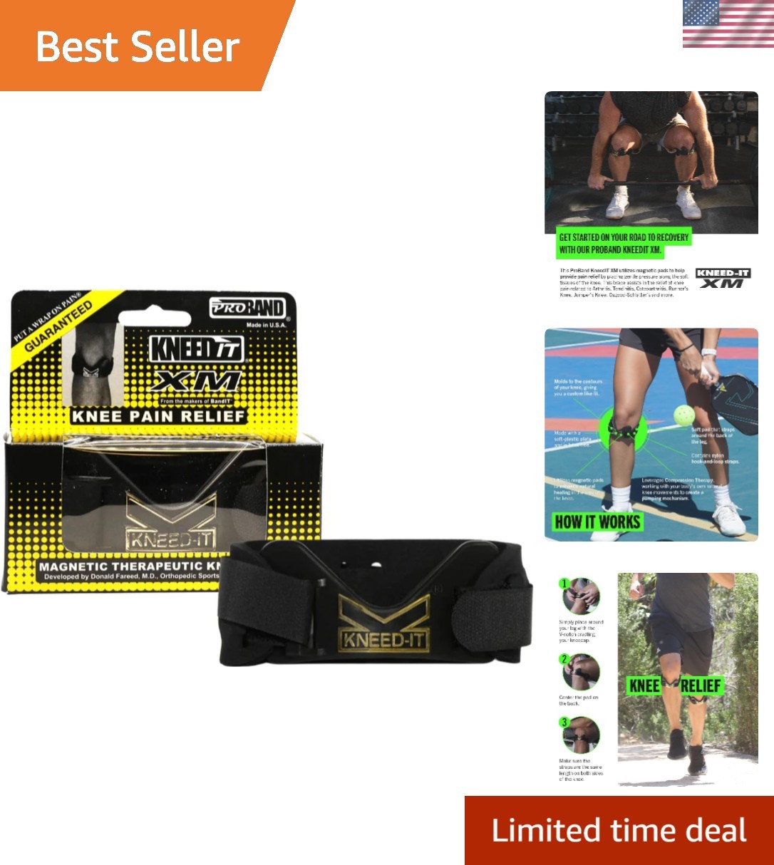 – Compression Band for Knee Pain Relief – Helps Relieve Pain & Swelling – For…