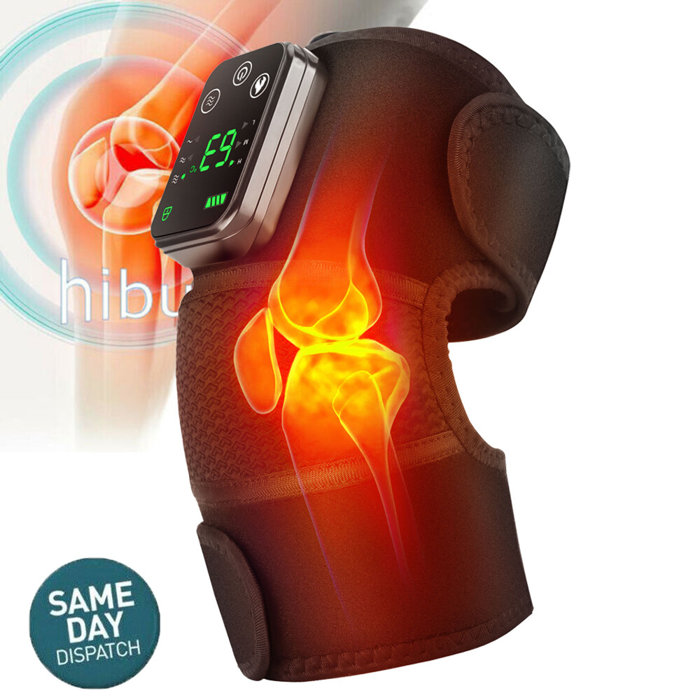 Electric Heated Vibration Knee Joint Brace Therapy Shoulder Massager Pain Relief