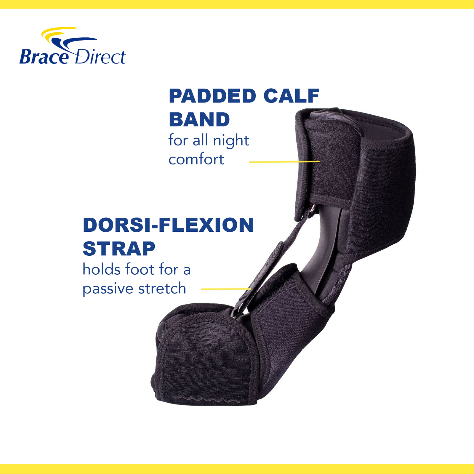 Plantar Fasciitis Premium Dorsal Night Splint -Achilles tendonitis and Foot Pain