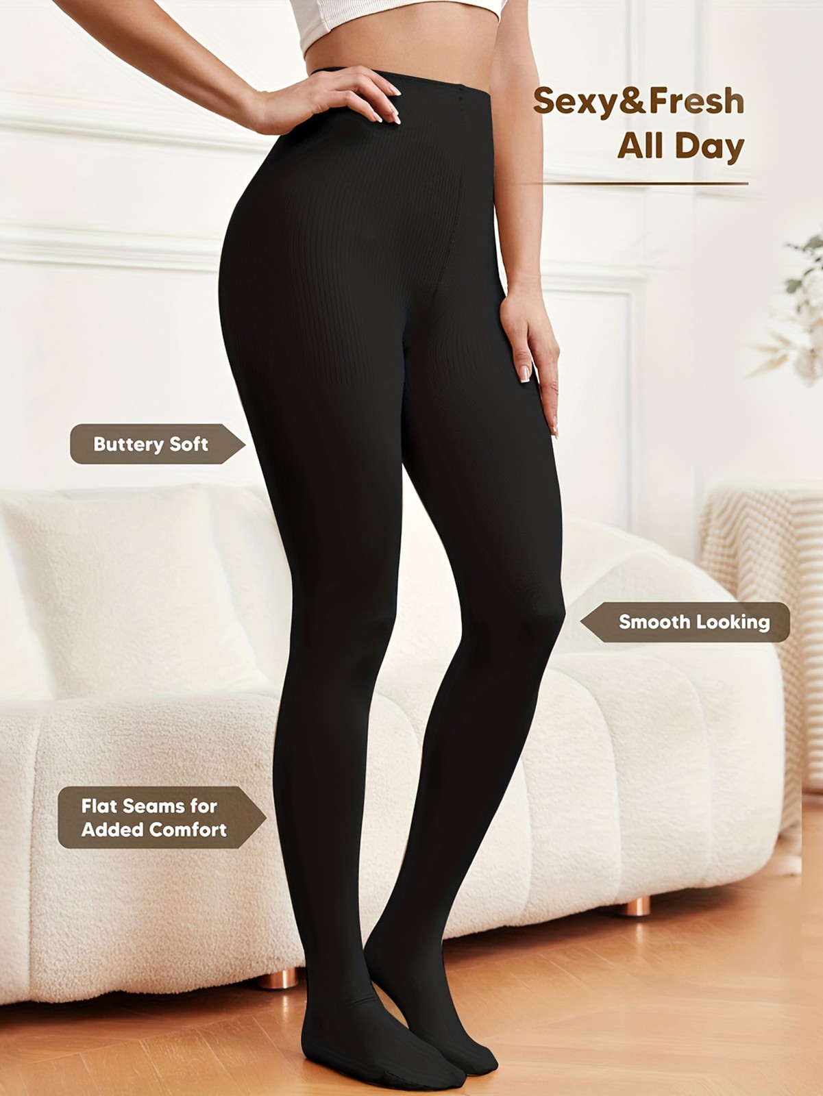 Women Compression Pantyhose Shaping Tights 15-20mmHg Support Opaque Stockings