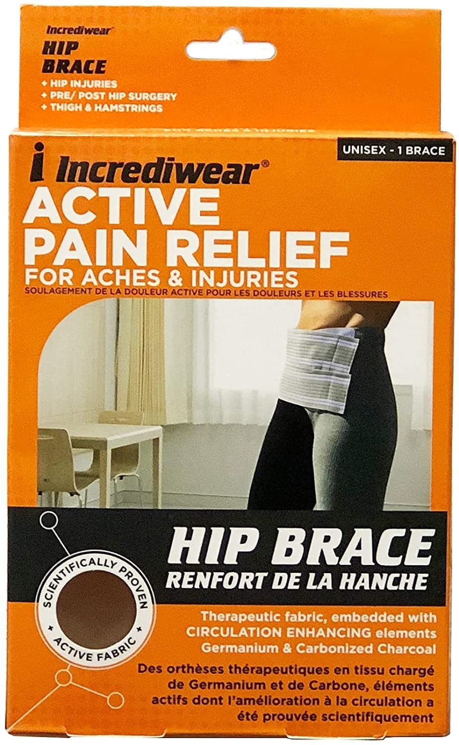 Breathable Hip Support Brace – Large, Non-Slip Design for Right Leg Pain Relief