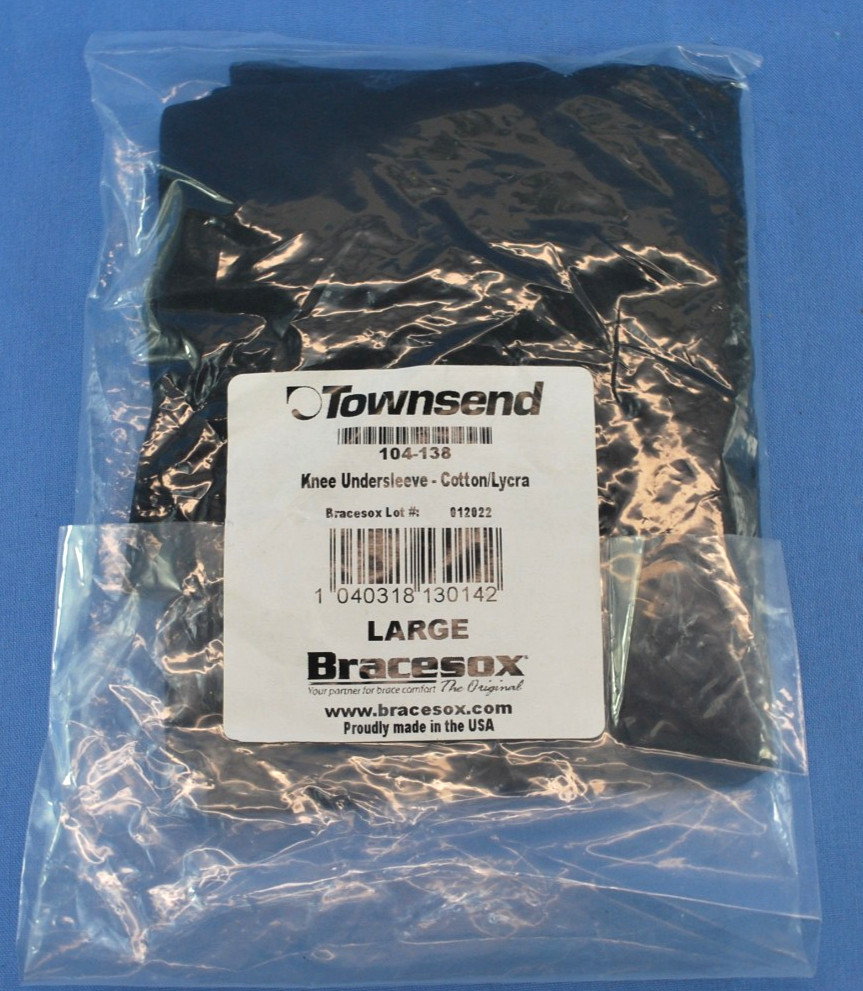 BRACESOX Knee Undersleeve 104-138 Cotton/Lycra LARGE free shipping!