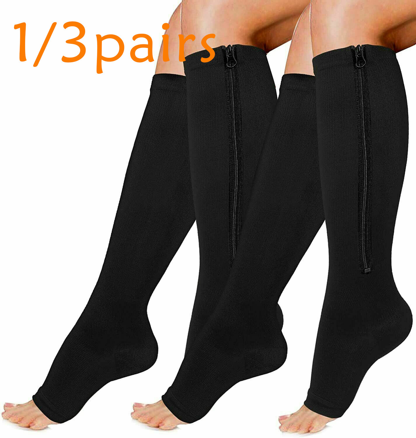 Medias de Compresión Várices con Cremallera para Mujer Tallas ENVIO GRATIS S-XL