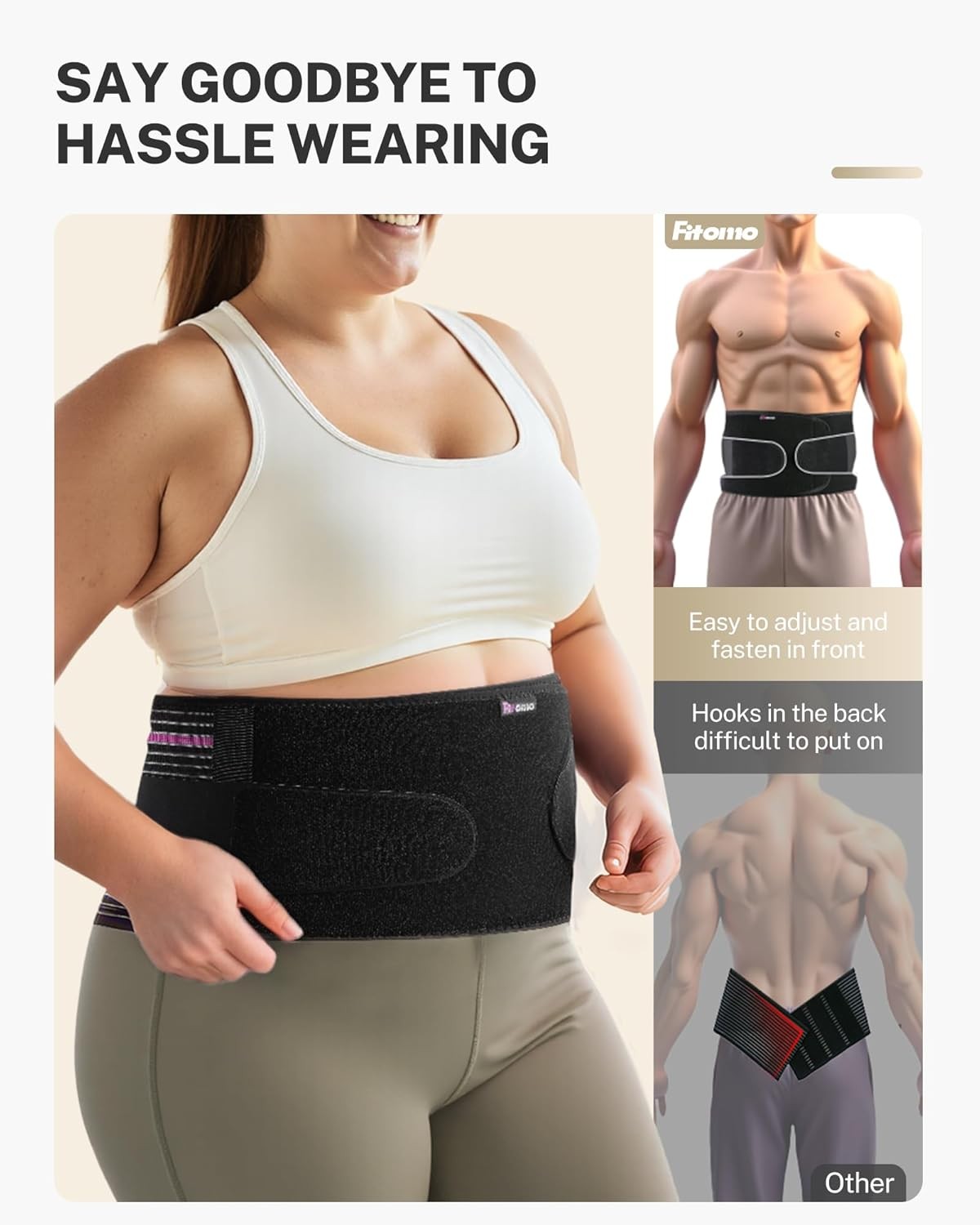 Umbilical Hernia Belt for Men and Women Abdominal Support Binder with Compress