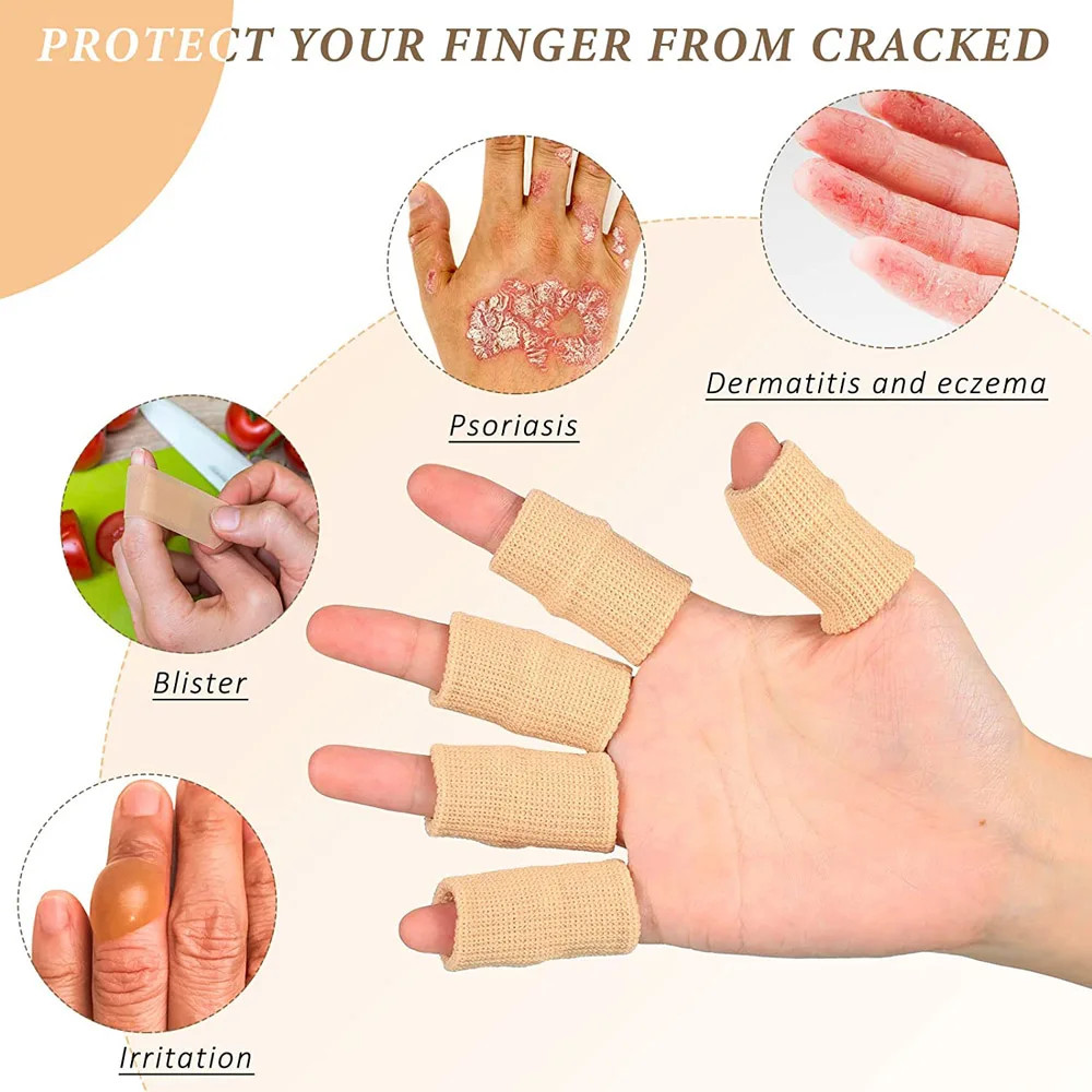 20×Compression Finger Sleeves Splint Brace Finger Support Pain Arthritis Trigger