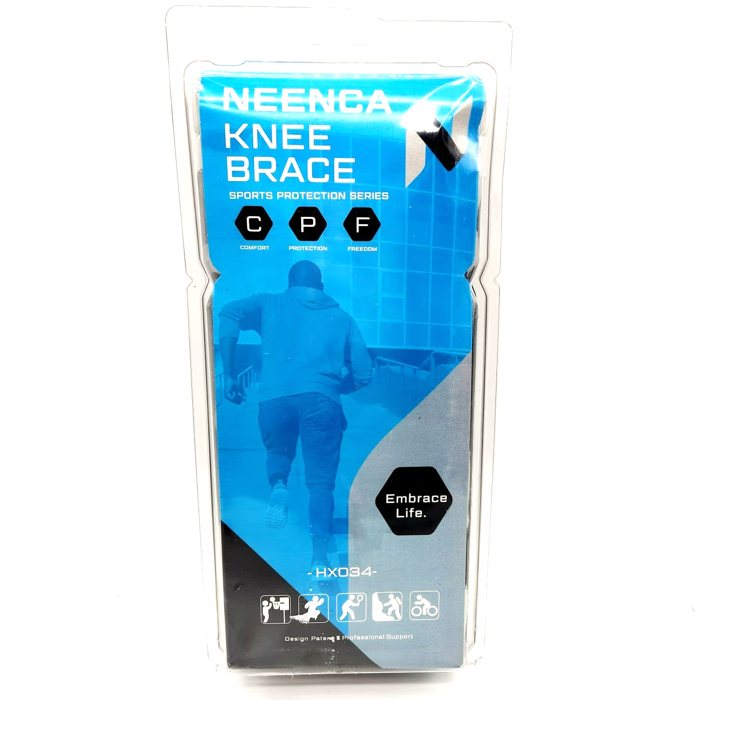 NEENCA Hinged Knee Brace M Size Patented X-Straps Arthritis Meniscus ACL Support