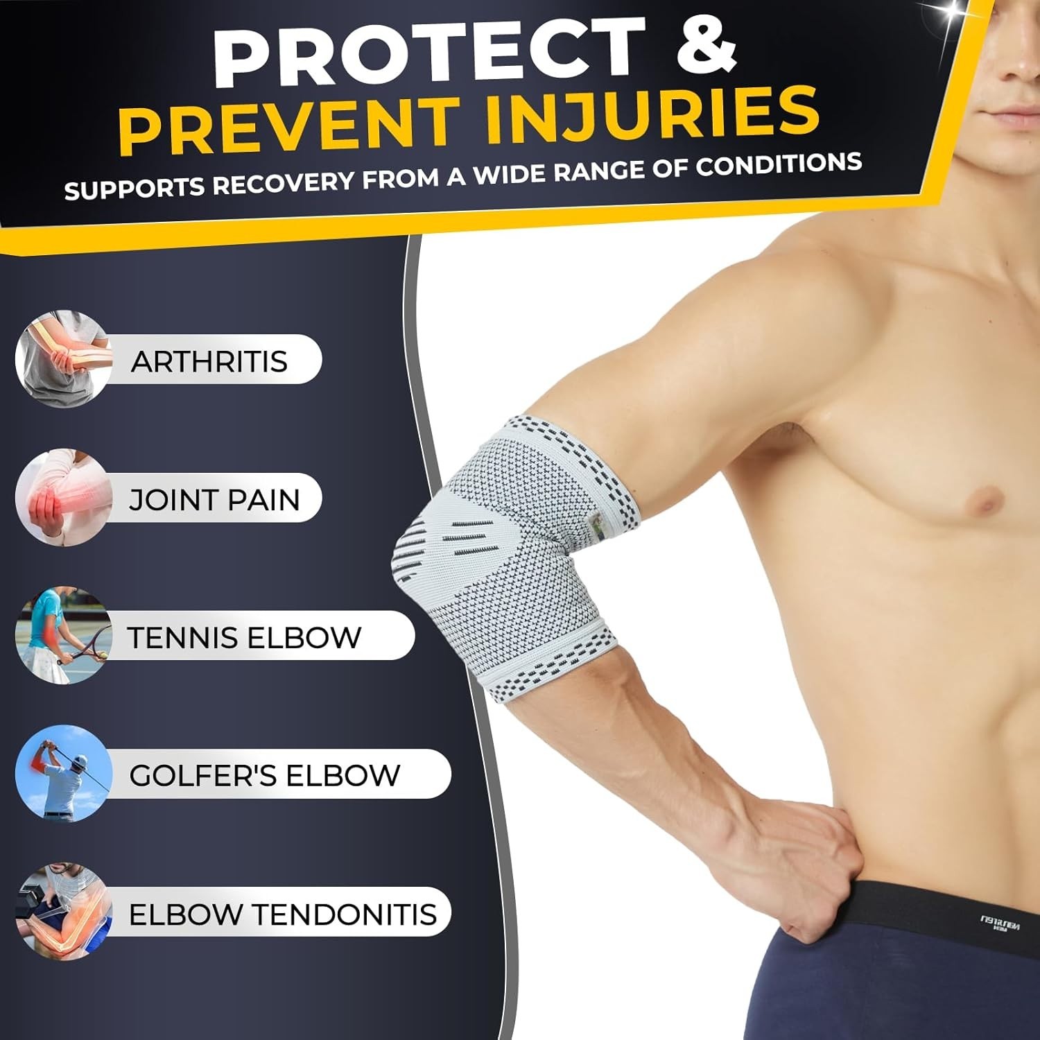 Breathable Elbow Support Brace – Lightweight Compression Sleeve for Men & Women